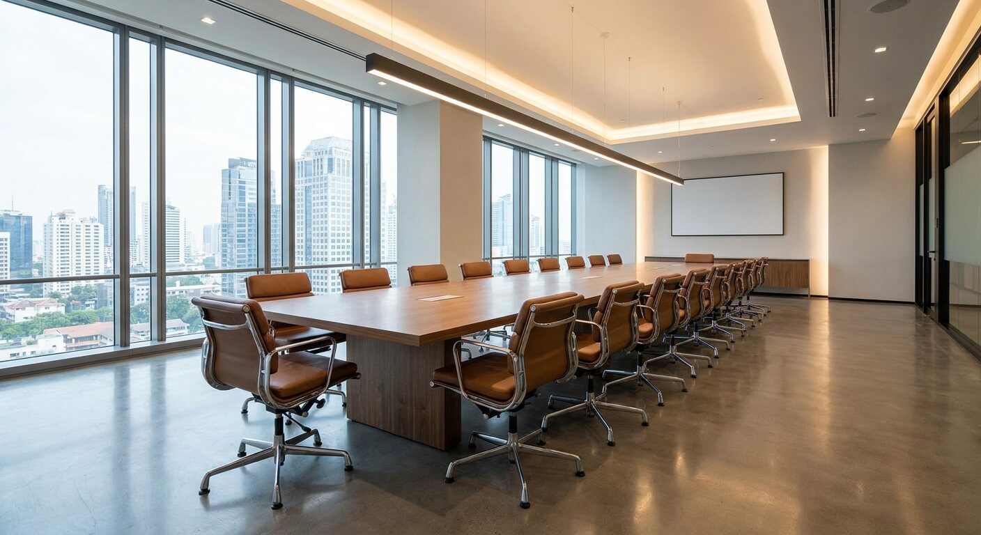 corporate-team-building-bus-rental-baltimore-meeting-room