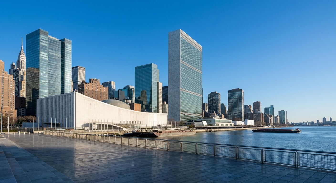 charter-bus-new-york-street-closures-east-side-skyline