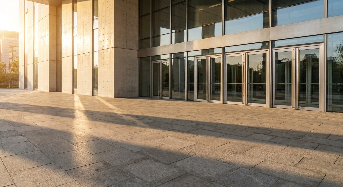 corporate-charter-bus-richmond-conference-entrance