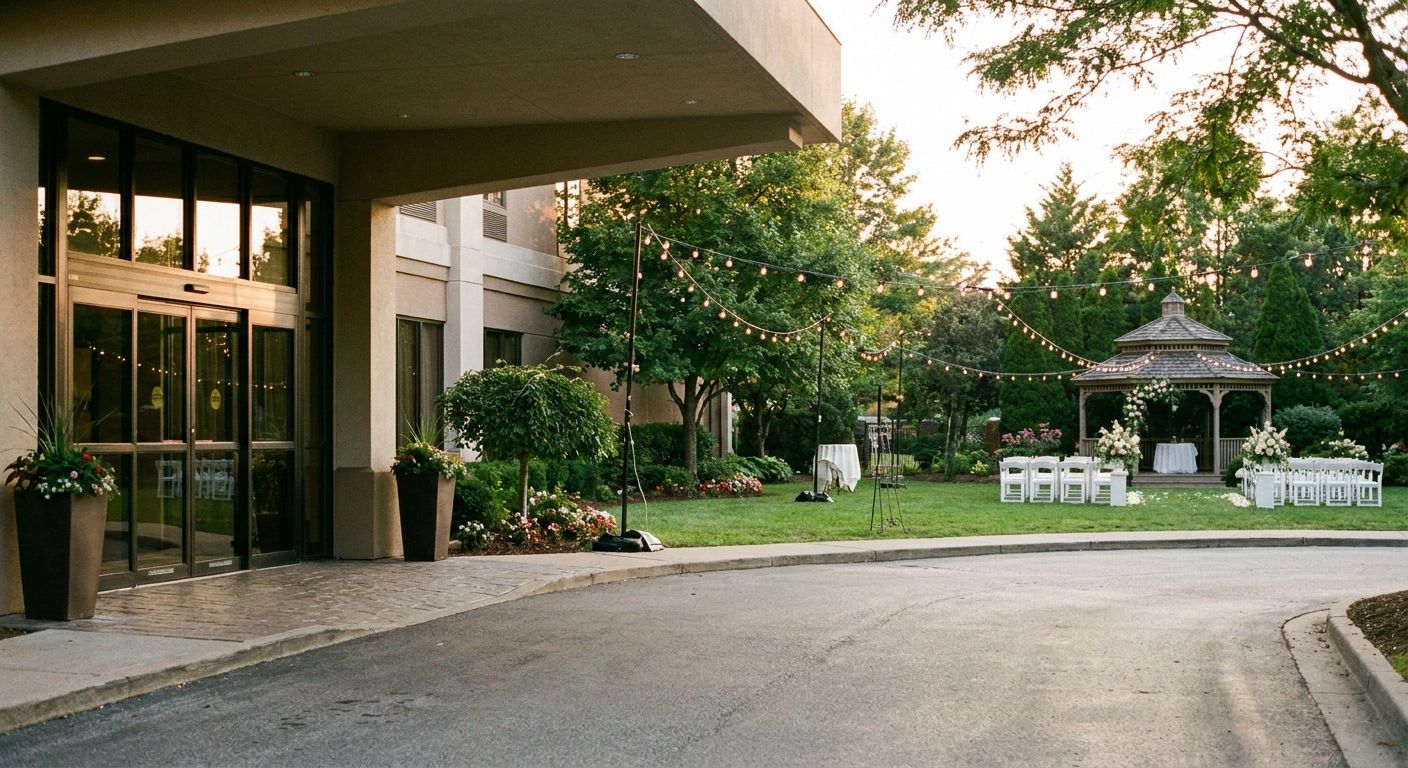 wedding-guest-transportation-hotel-curb-and-garden-ceremony