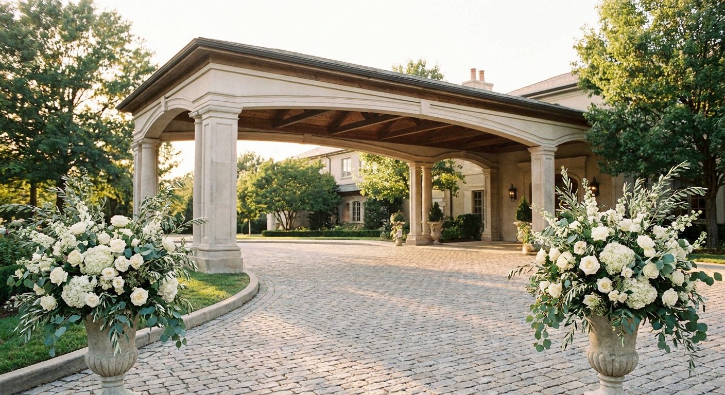 wedding-guest-transportation-charter-bus-venue-driveway