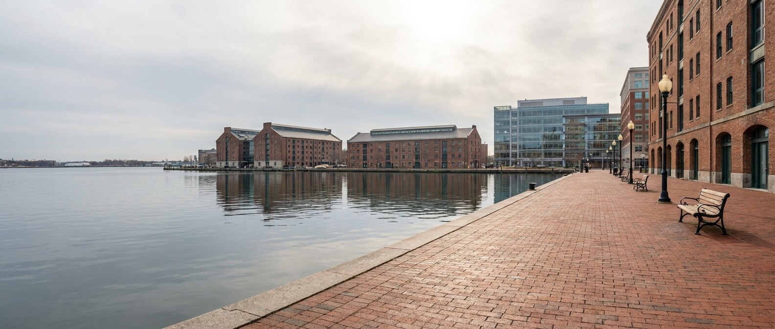 charter-bus-rental-baltimore-md-inner-harbor-promenade