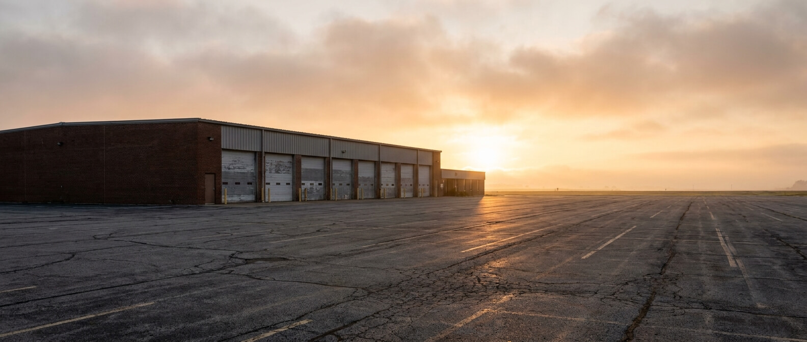 charter-bus-broker-vs-operator-quiet-bus-depot-at-dawn