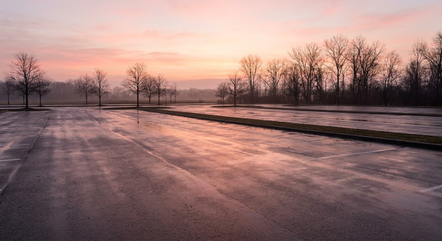 charter-bus-departure-time-parking-lot-at-dawn
