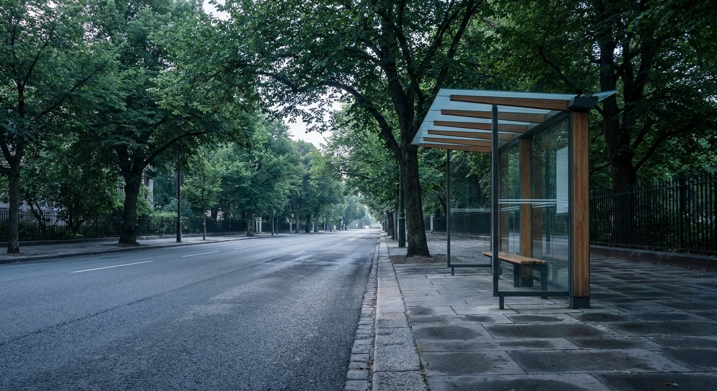 bus-rental-the-same-as-a-charter-bus-quiet-bus-stop